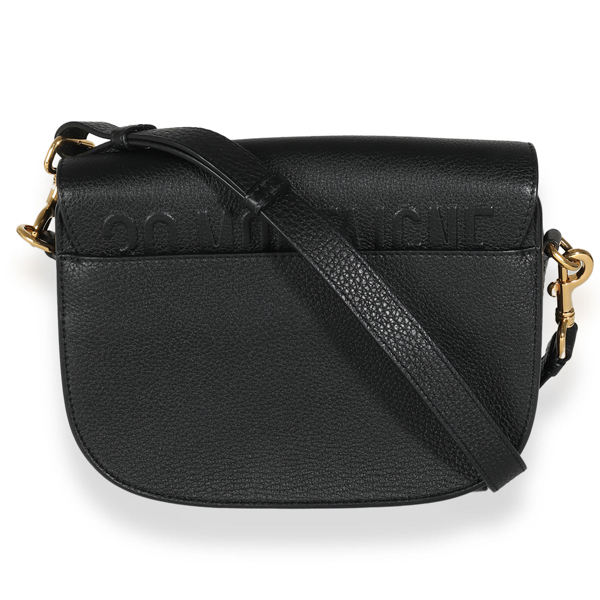 Black Grained Calfskin Medium Bobby Flap Bag