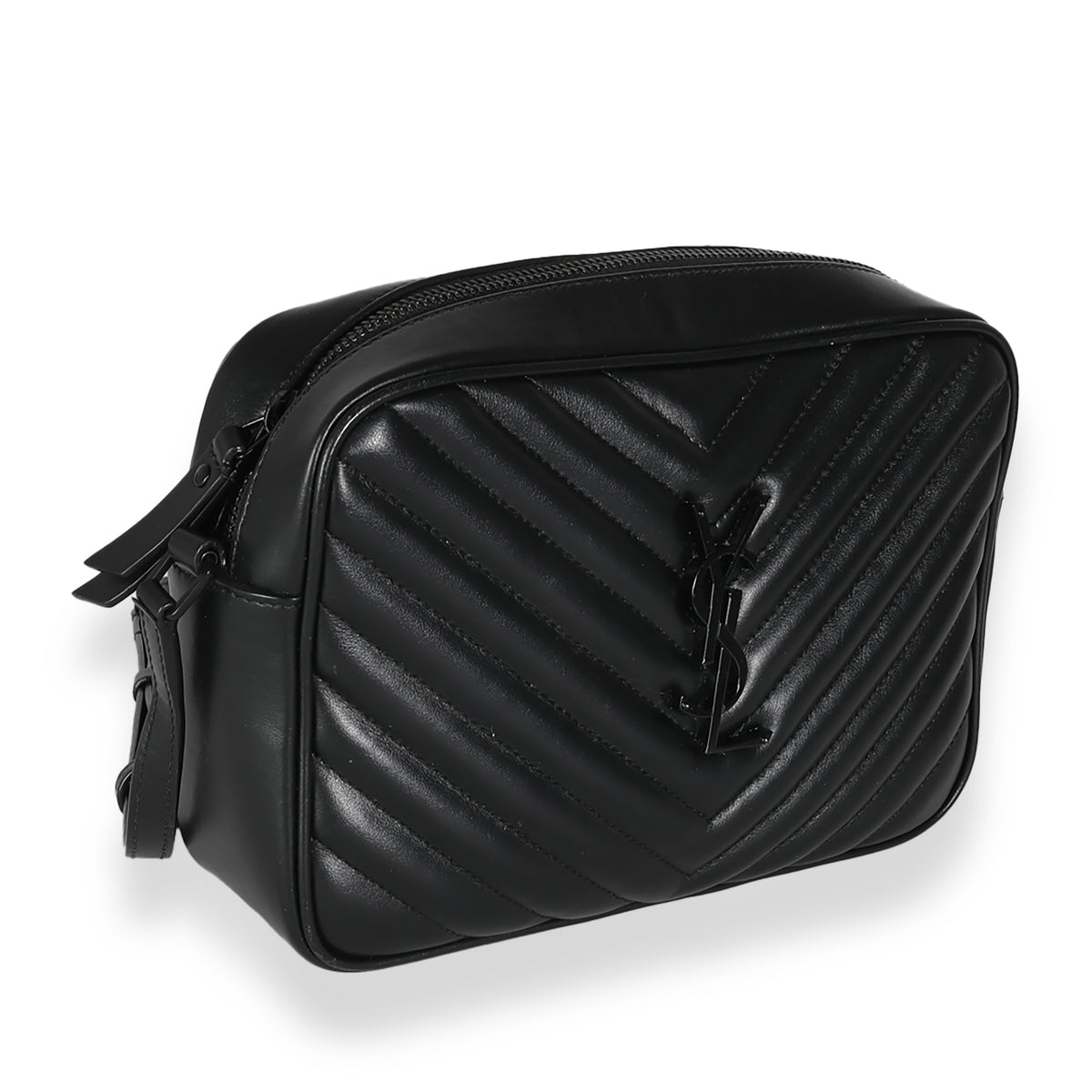 Black Calfskin Matelasse Monogram Lou Camera Bag