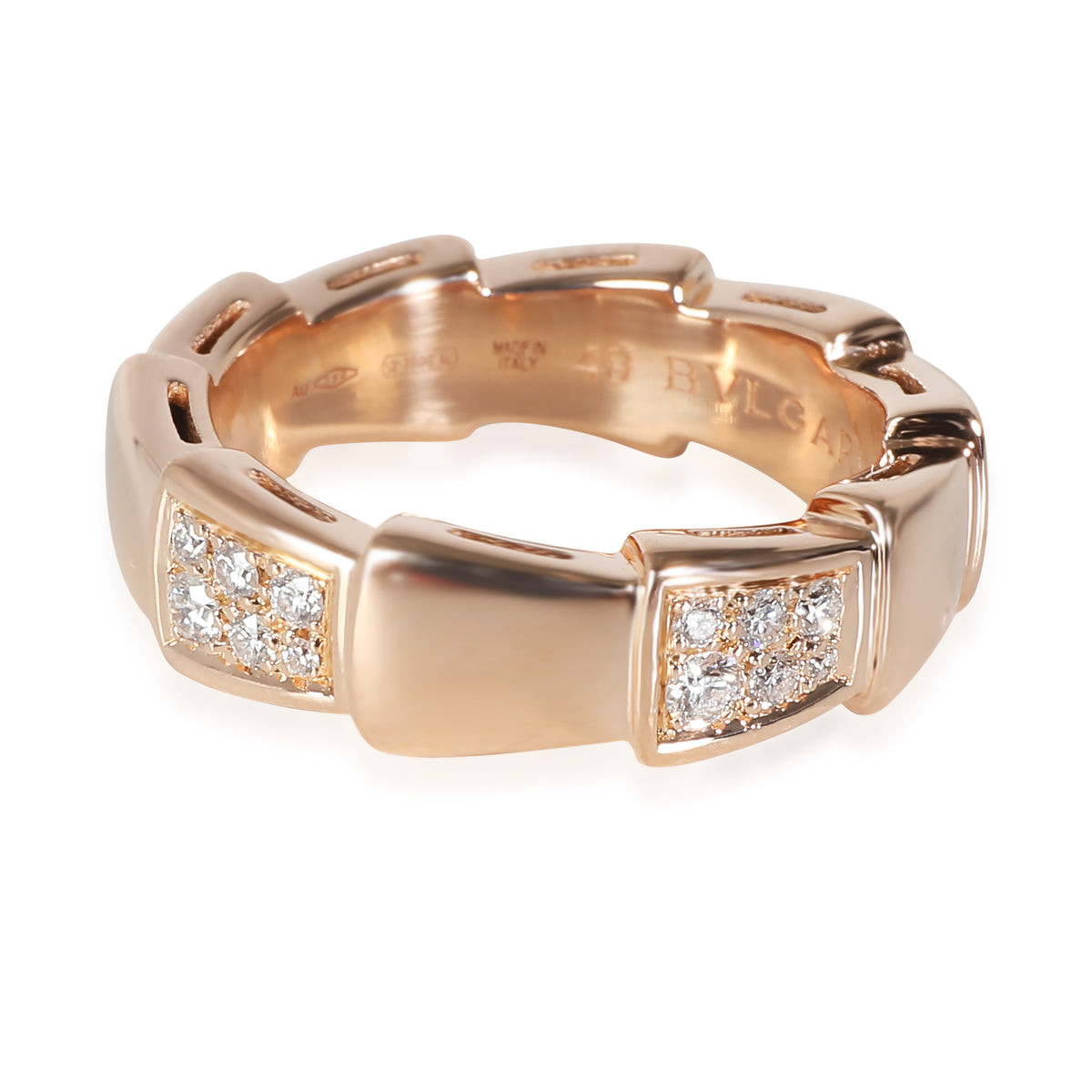 Serpenti Fashion Ring in 18k Rose Gold 0.34 CTW