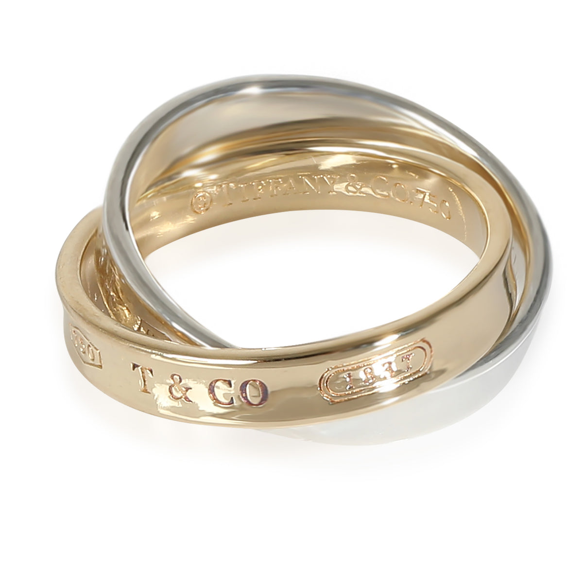 iffany & Co. 1837 Interlocking Bands in 18k Yellow Gold/Sterling Silver