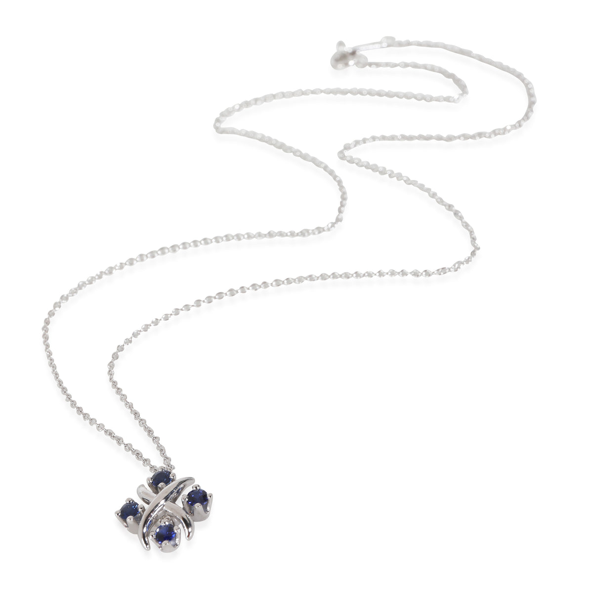 Tiffany & Co. Schulmberger Lynn Sapphire Necklace in Platinum