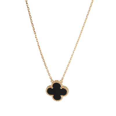 Alhambra Onyx Fashion Pendant in 18k Yellow Gold