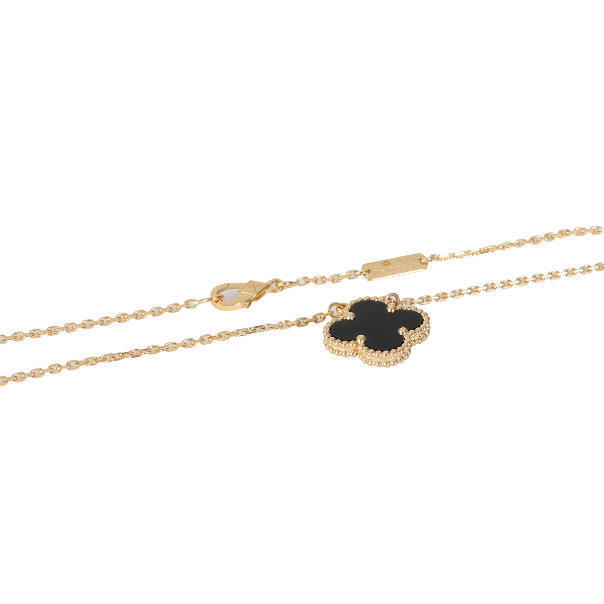 Alhambra Onyx Fashion Pendant in 18k Yellow Gold