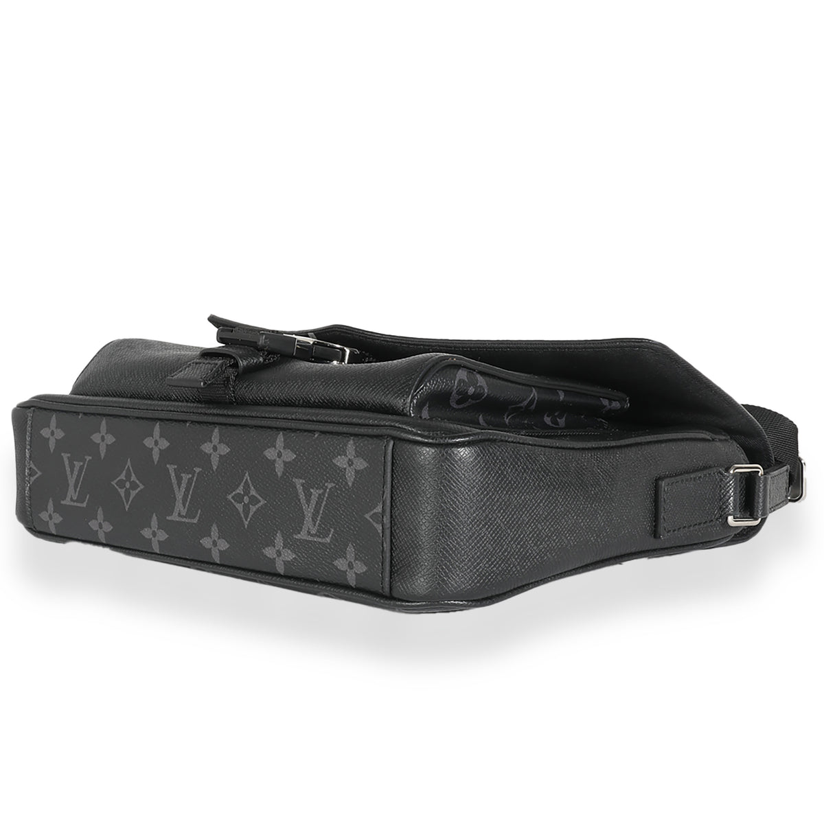 Black Taigarama Monogram Eclipse Outdoor Flap Messenger