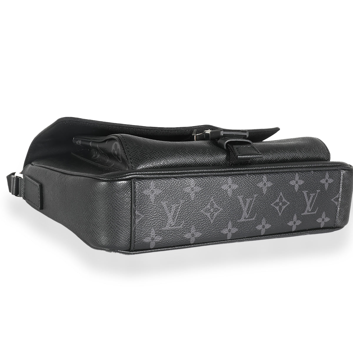 Black Taigarama Monogram Eclipse Outdoor Flap Messenger