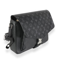 Black Taigarama Monogram Eclipse Outdoor Flap Messenger