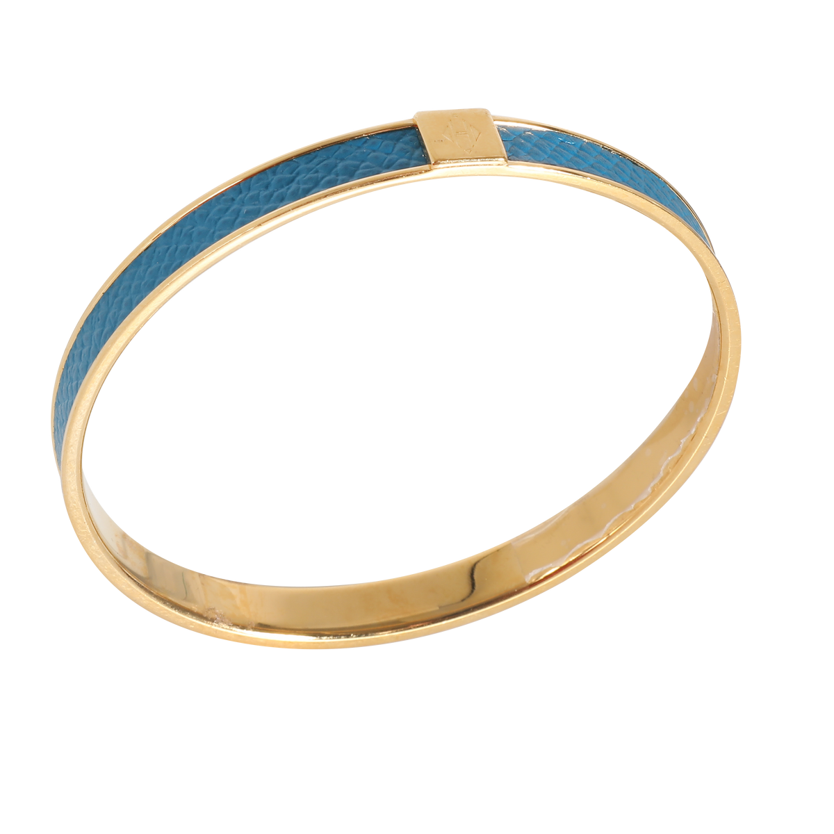 Kawaii Blue Leather Gold Plated Bracelet