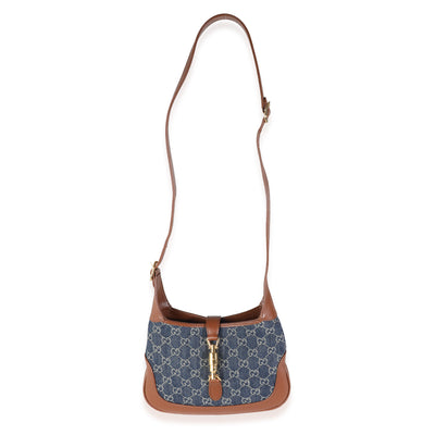 Blue Tea Cuir New Denim GG Calfskin Jackie 1961 Hobo