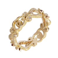 Yellow Gold Diamond Flora GG Ring