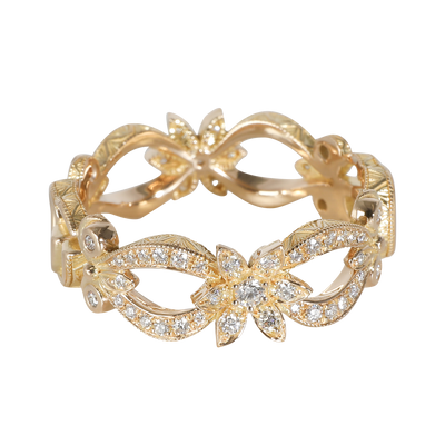 Yellow Gold Diamond Flora GG Ring