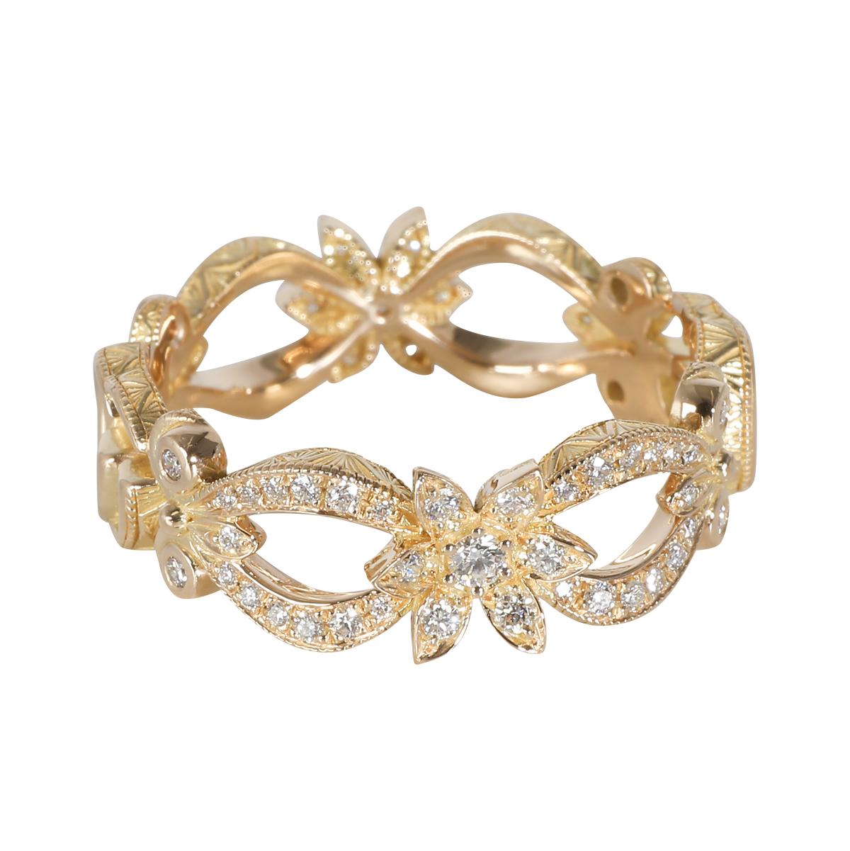 Yellow Gold Diamond Flora GG Ring