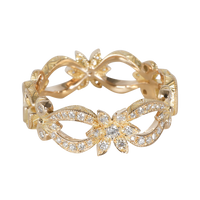 Yellow Gold Diamond Flora GG Ring