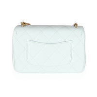 24P Blue Quilted Caviar Sweetheart Crush Mini Flap Bag