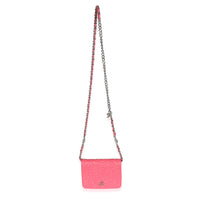 Chanel Pink Caviar Camellia Embossed Chain Belt Bag Handbag av
