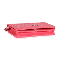Chanel Pink Caviar Camellia Embossed Chain Belt Bag Handbag clasp