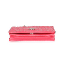 Chanel Pink Caviar Camellia Embossed Chain Belt Bag Handbag stamp