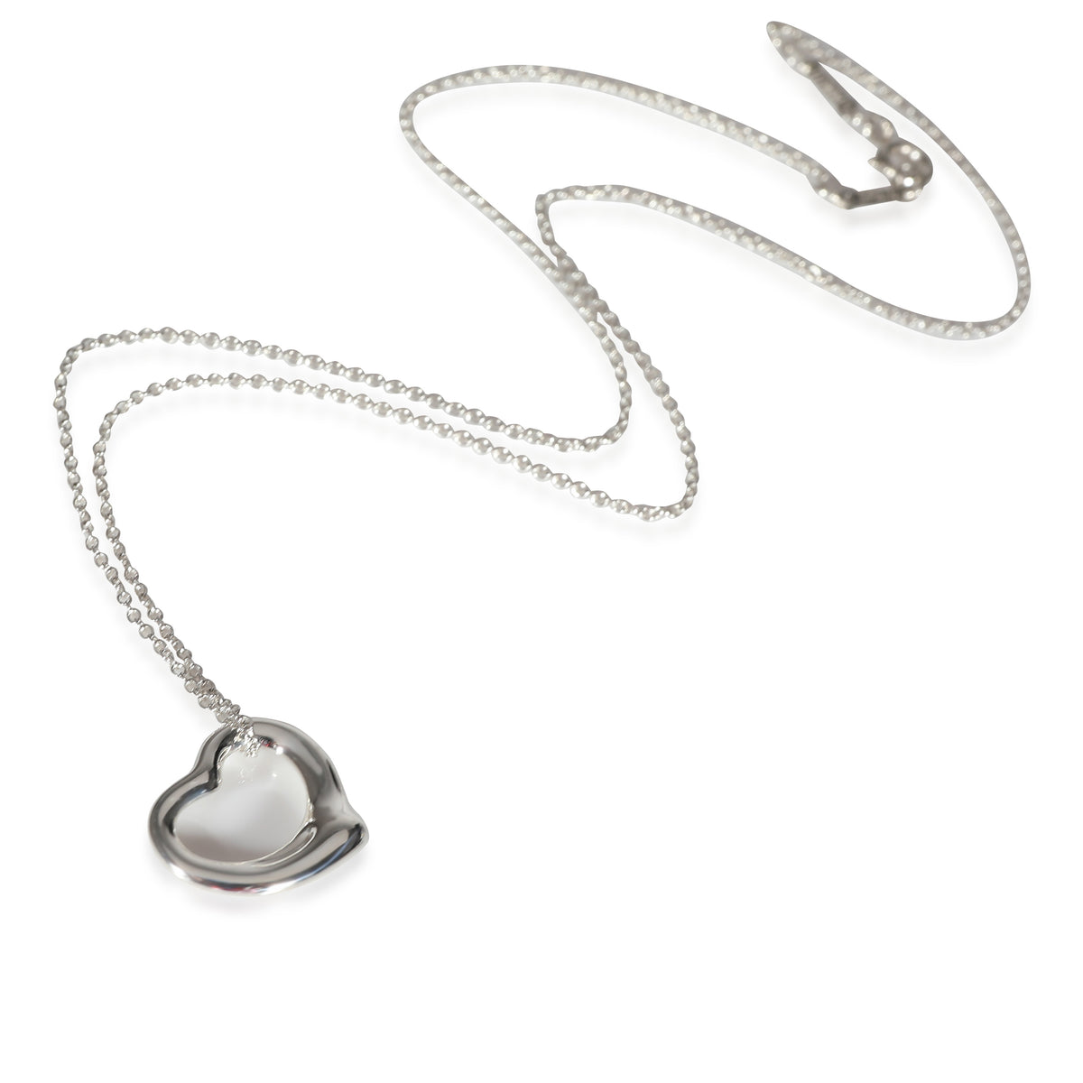 Elsa Peretti 16mm Open Heart Pendant in Sterling Silver