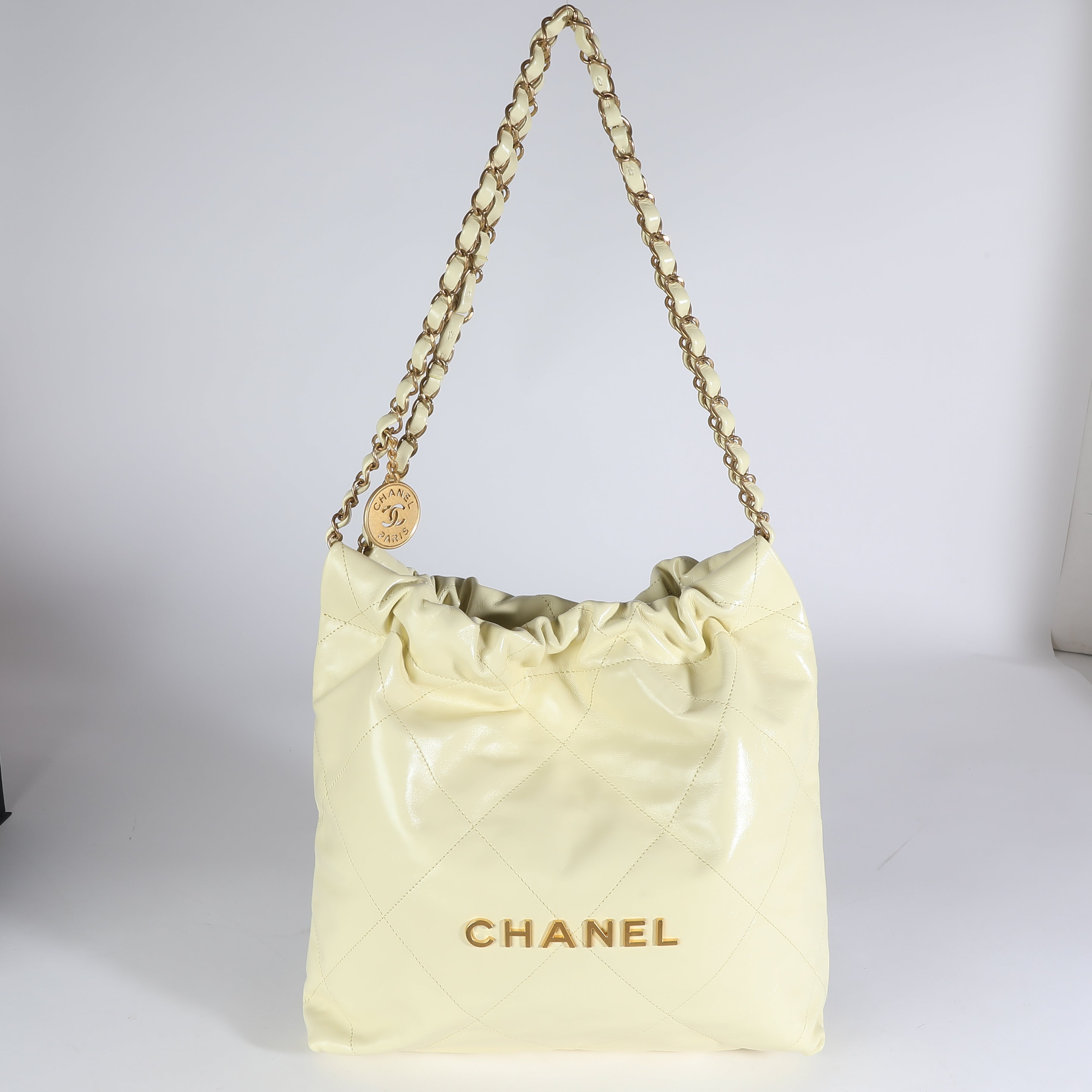 Chanel 23S Yellow Shiny Calfskin Small Chanel 22 | myGemma | Item