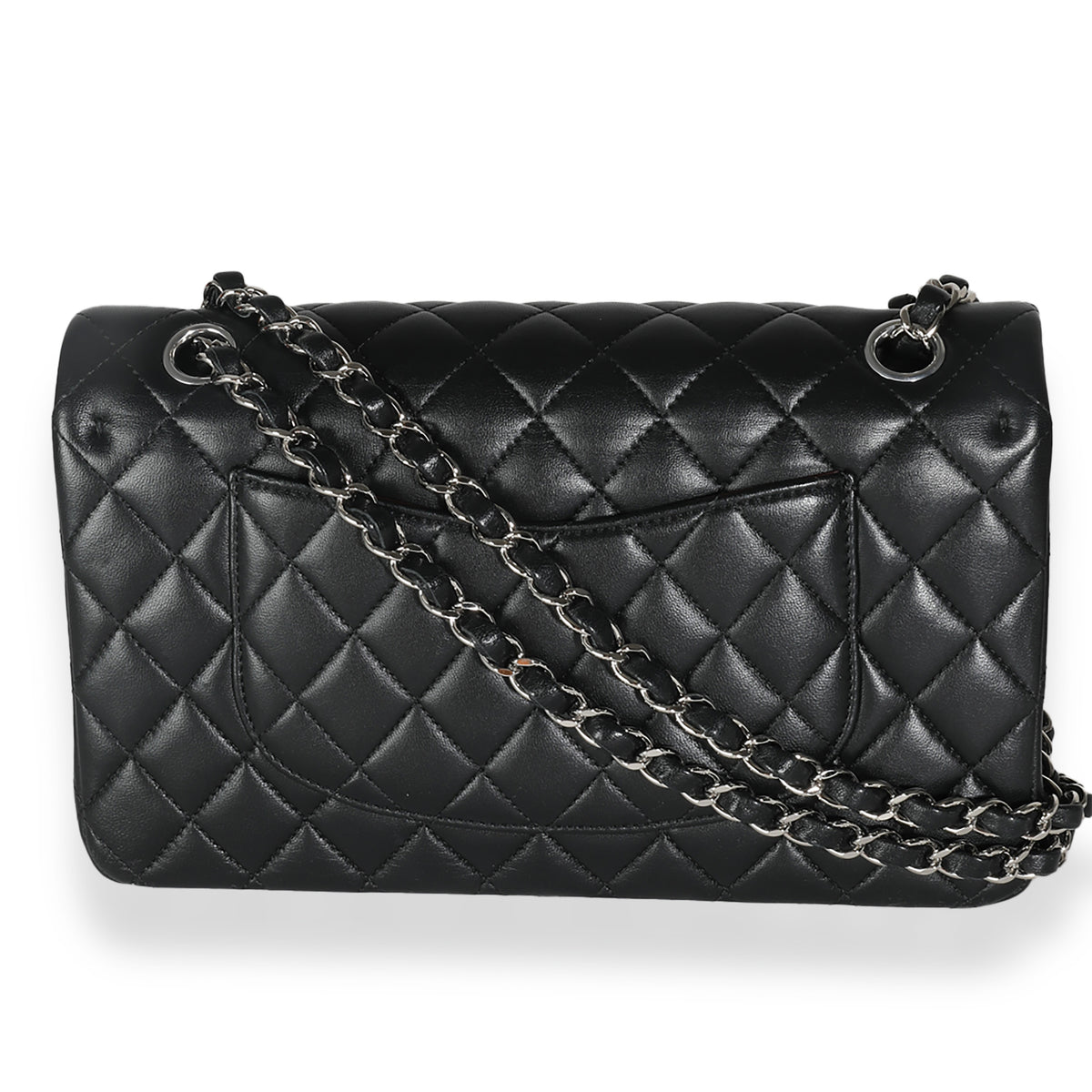 Black Quilted Lambskin Medium Classic Double Flap Bag