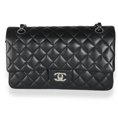 Black Quilted Lambskin Medium Classic Double Flap Bag