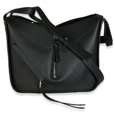 Black Calfskin Small Hammock Bag