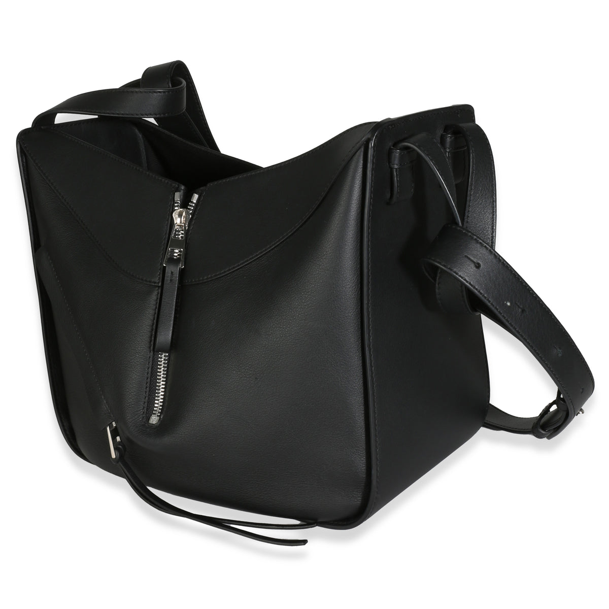 Black Calfskin Small Hammock Bag