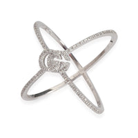 GG Running Crossover Diamond Ring in 18K White Gold 0.30 Ctw