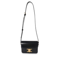 Black Shiny Calfskin Teen Triomphe Bag