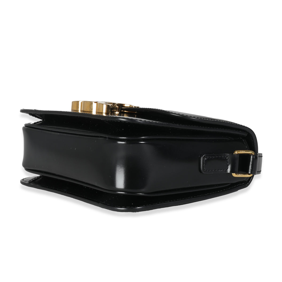 Black Shiny Calfskin Teen Triomphe Bag