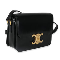 Black Shiny Calfskin Teen Triomphe Bag