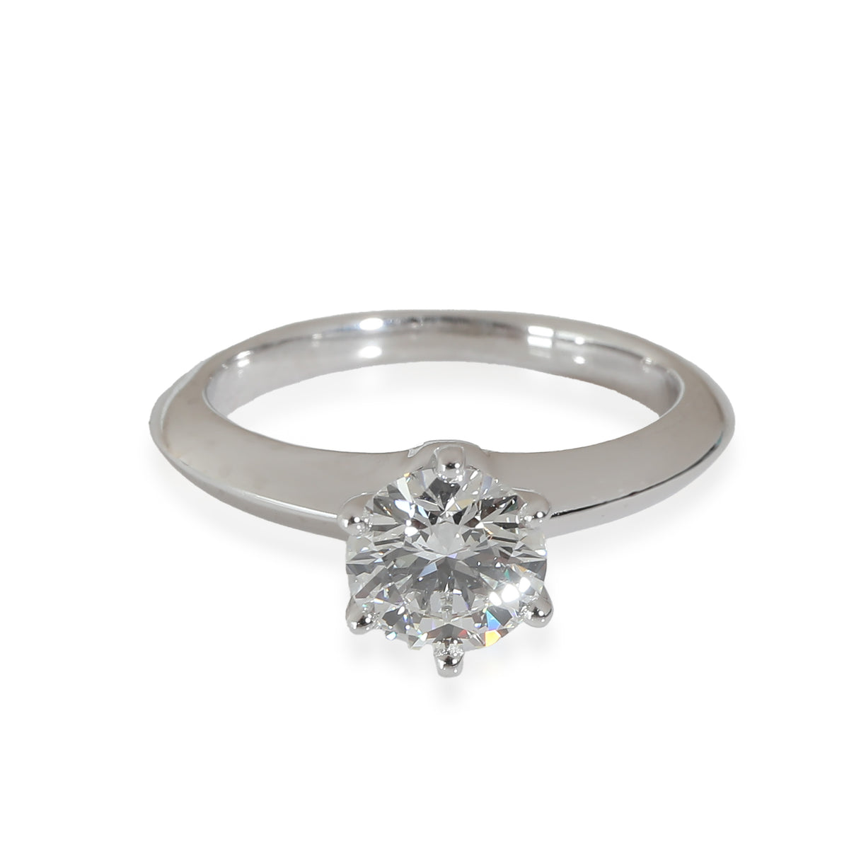 Solitaire Diamond Engagement Ring in Platinum F VS1 0.9 CTW