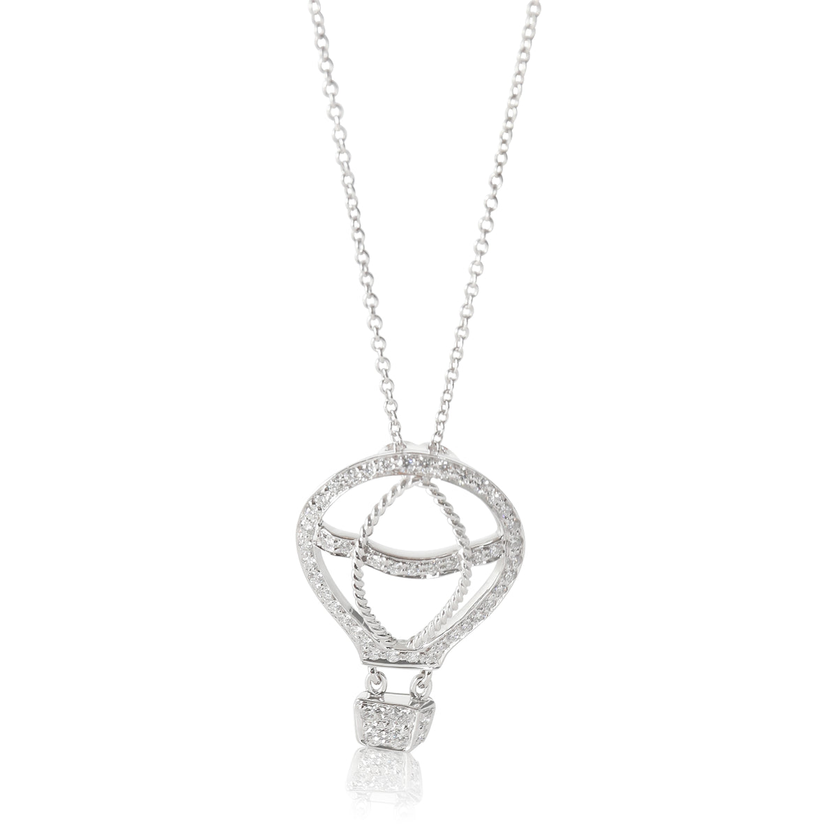 Tiffany & Co. Platinum Diamond Hot Air Balloon Pendant fv