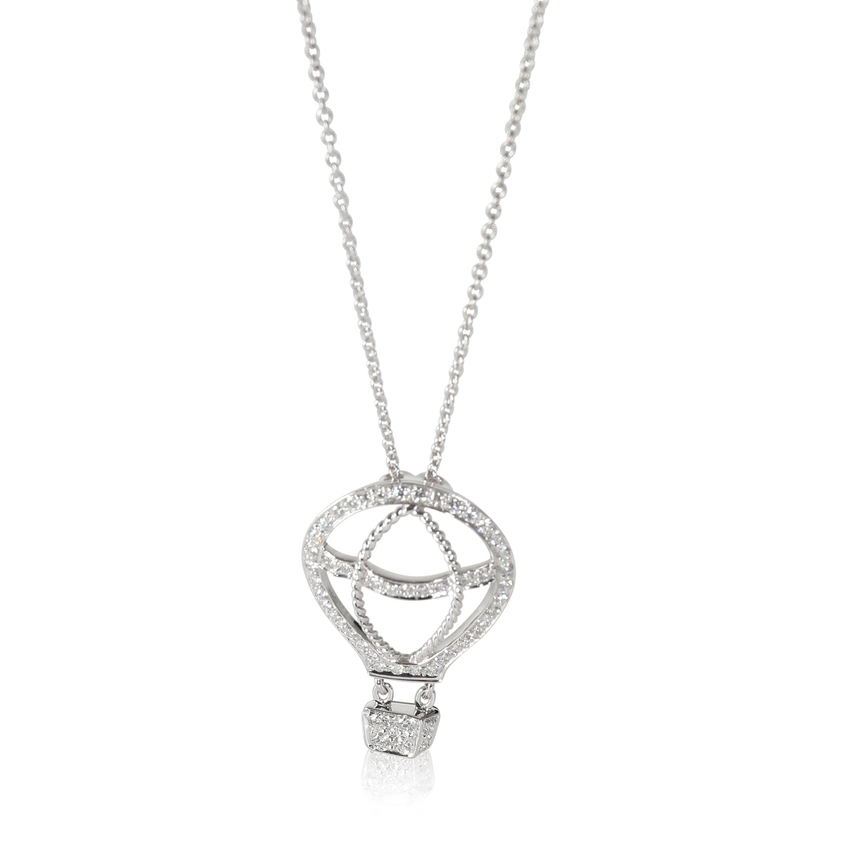 Tiffany & Co. Platinum Diamond Hot Air Balloon Pendant sv