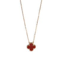 Alhambra Carnelian Fashion Pendant in 18k Rose Gold