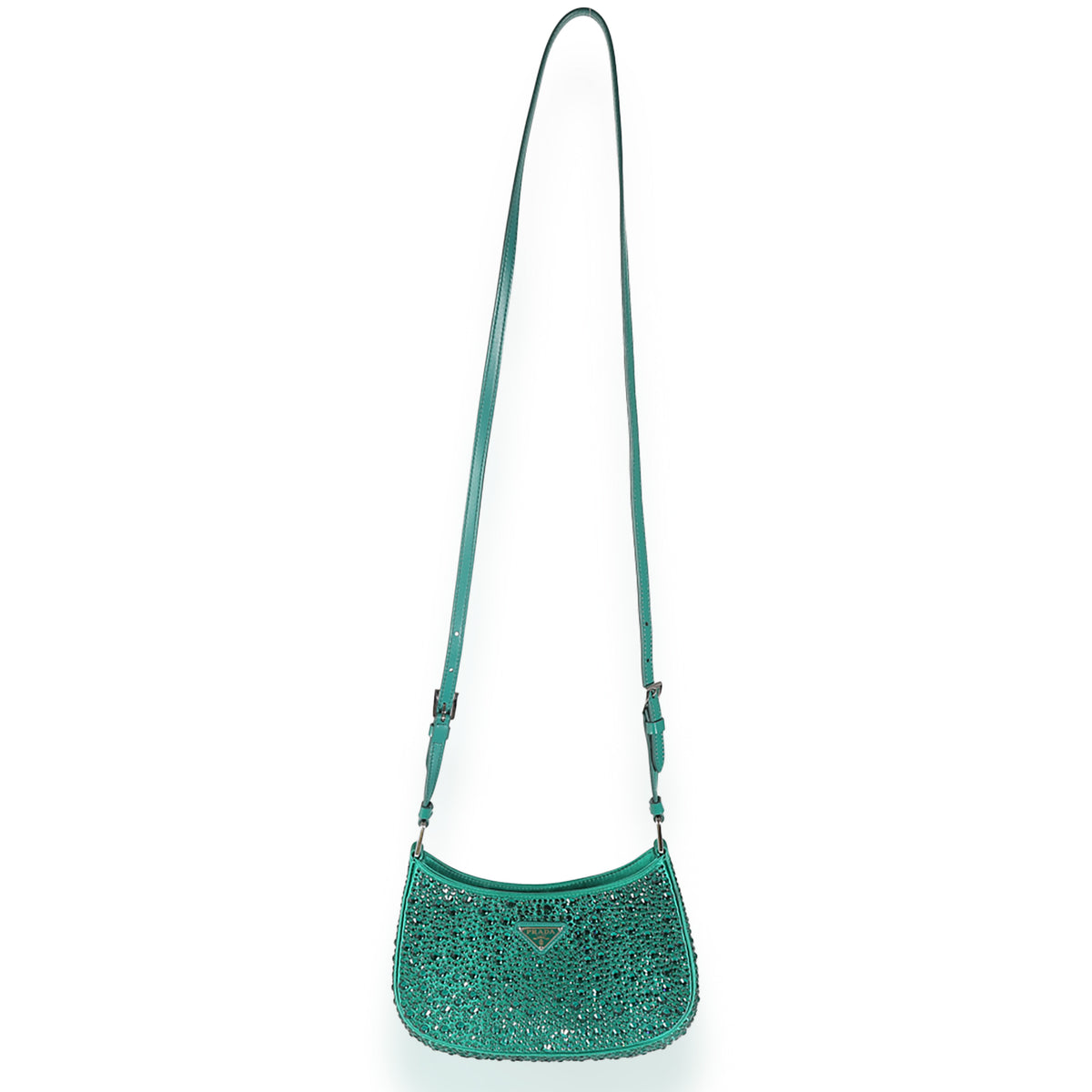 Mango Satin Crystal Cleo Bag