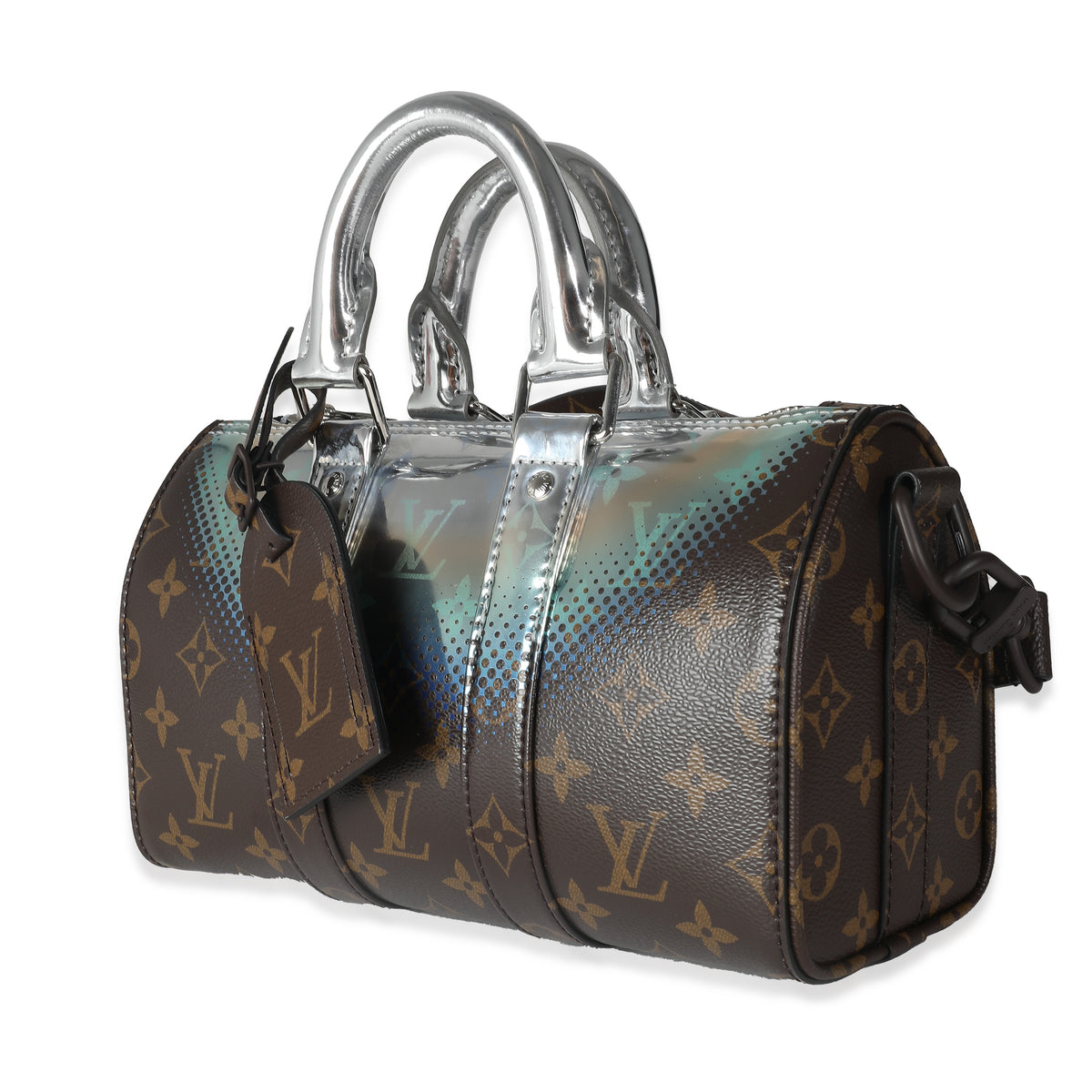 Monogram Canvas Metallic Nebula Keepall Bandouliere 25