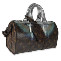 Monogram Canvas Metallic Nebula Keepall Bandouliere 25