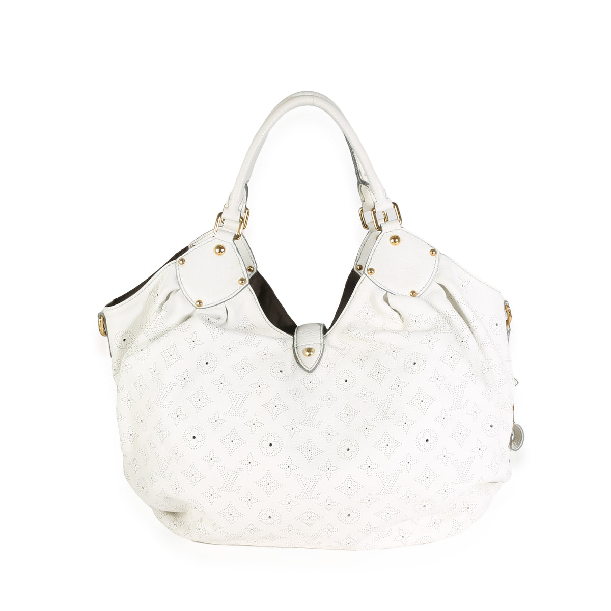 White Monogram Mahina XL Hobo