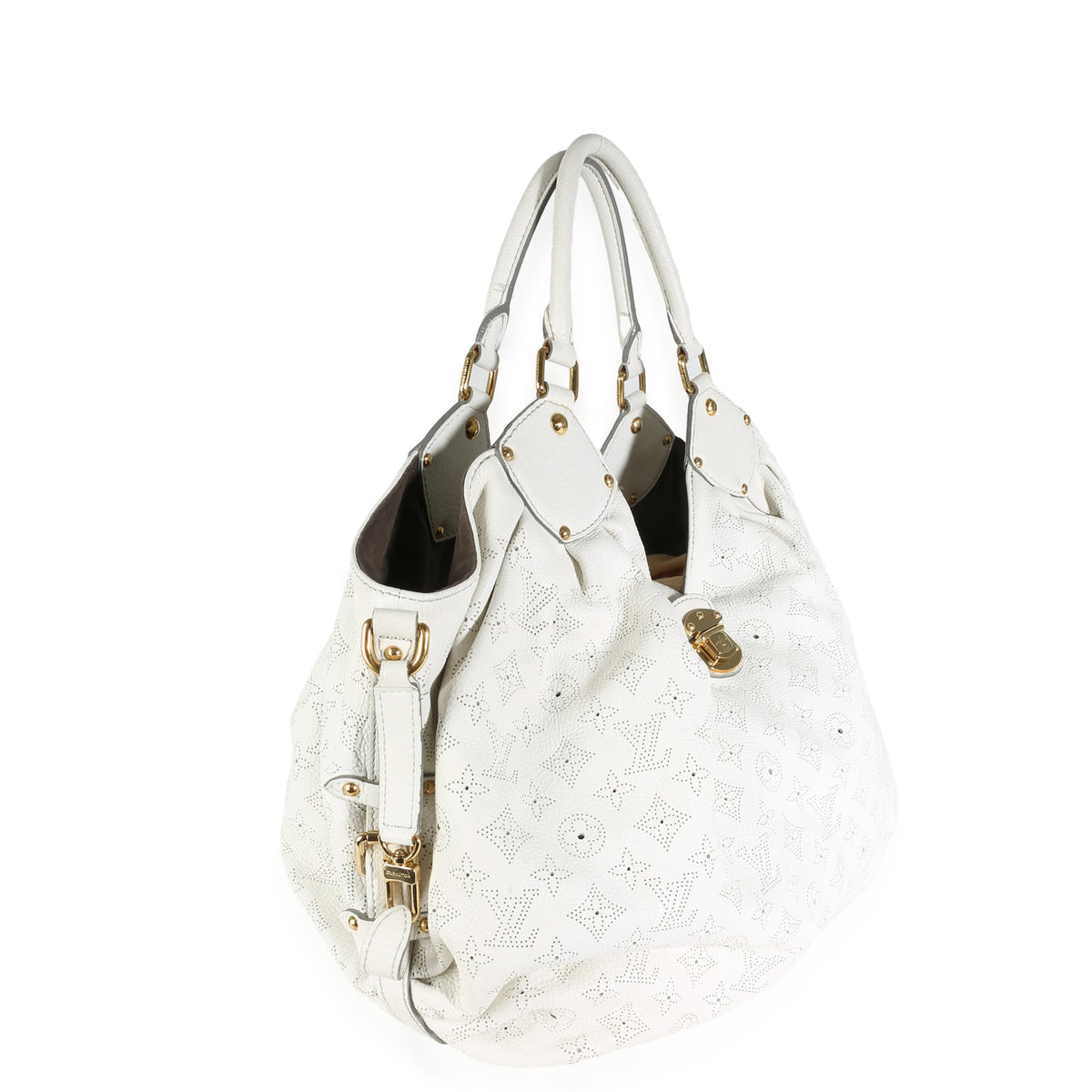 White Monogram Mahina XL Hobo