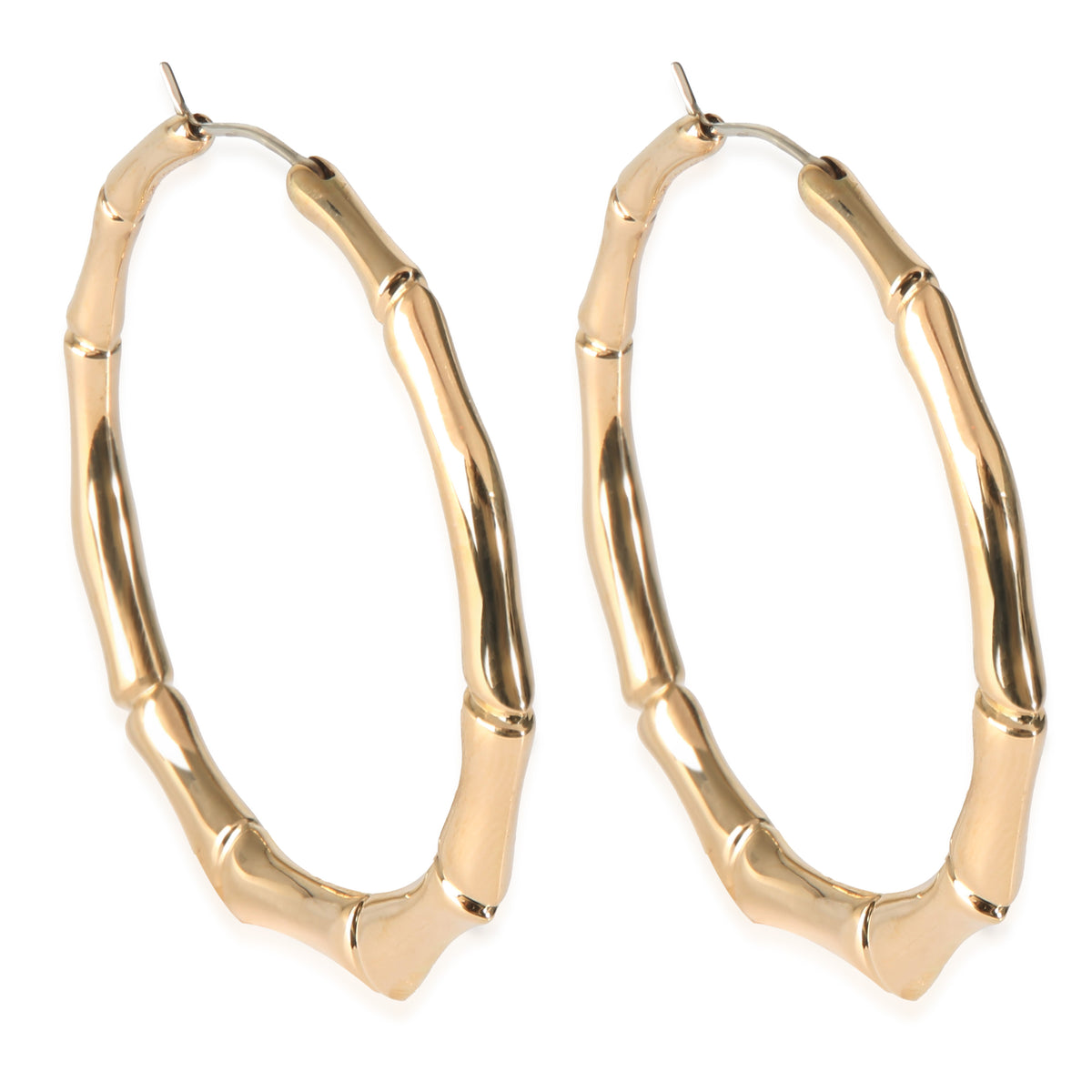 Bamboo Hoop Earring in 18K Yellow Gold