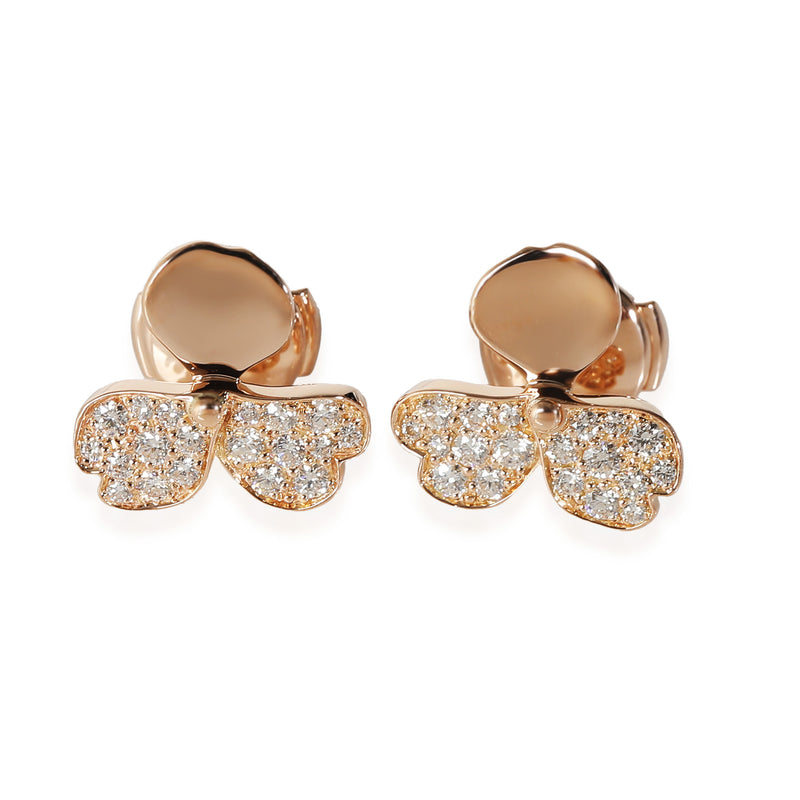 Paper Flowers Earrings in 18k Rose Gold 0.3 CTW