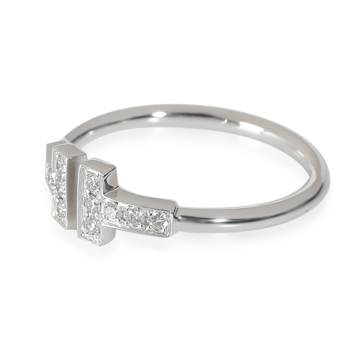 Tiffany T Fashion Ring in 18k White Gold 0.13 CTW