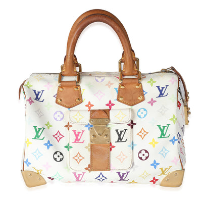 White Multicolor Monogram Canvas Speedy 30