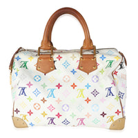 White Multicolor Monogram Canvas Speedy 30