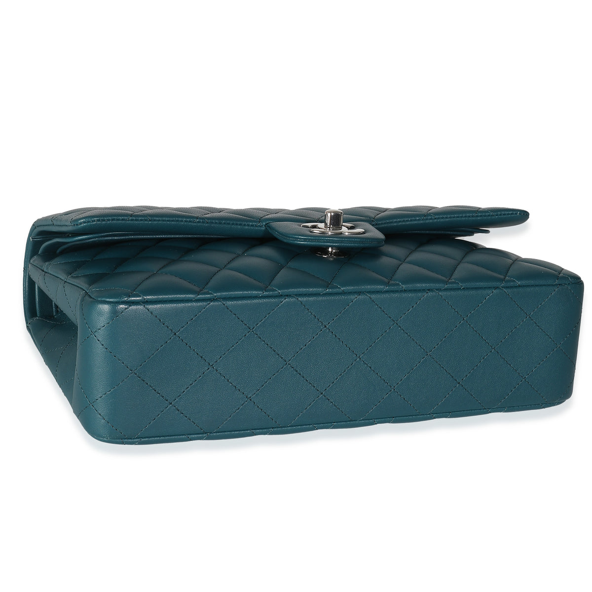 Dark Turquoise Quilted Lambskin Medium Classic Double Flap Bag