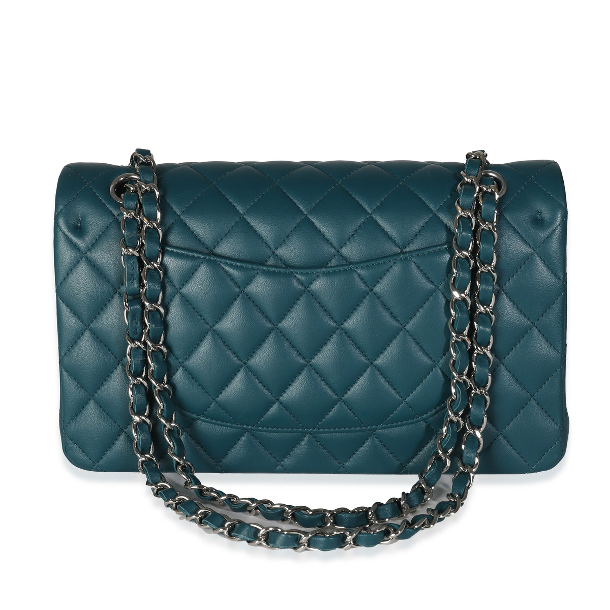 Dark Turquoise Quilted Lambskin Medium Classic Double Flap Bag