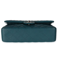 Dark Turquoise Quilted Lambskin Medium Classic Double Flap Bag