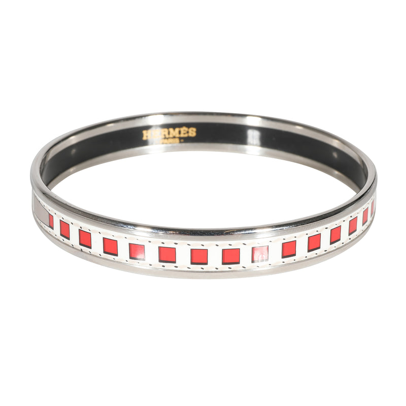 Printed Buckle Enamel Bracelet in  Palladium Plated, 62mm