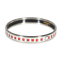 Printed Buckle Enamel Bracelet in  Palladium Plated, 62mm