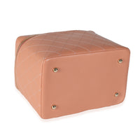 Pink Quilted Lambskin Knock On Wood Vanity Case